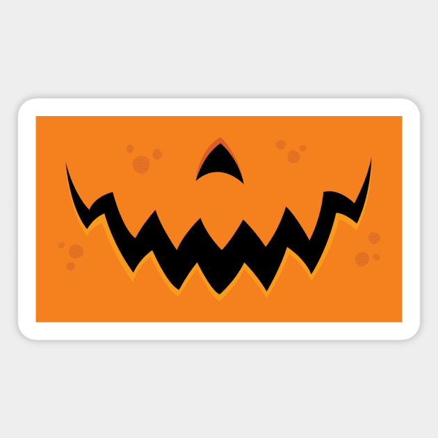 Crazy Pumpkin Jack-O-Lantern Mouth Magnet by fizzgig